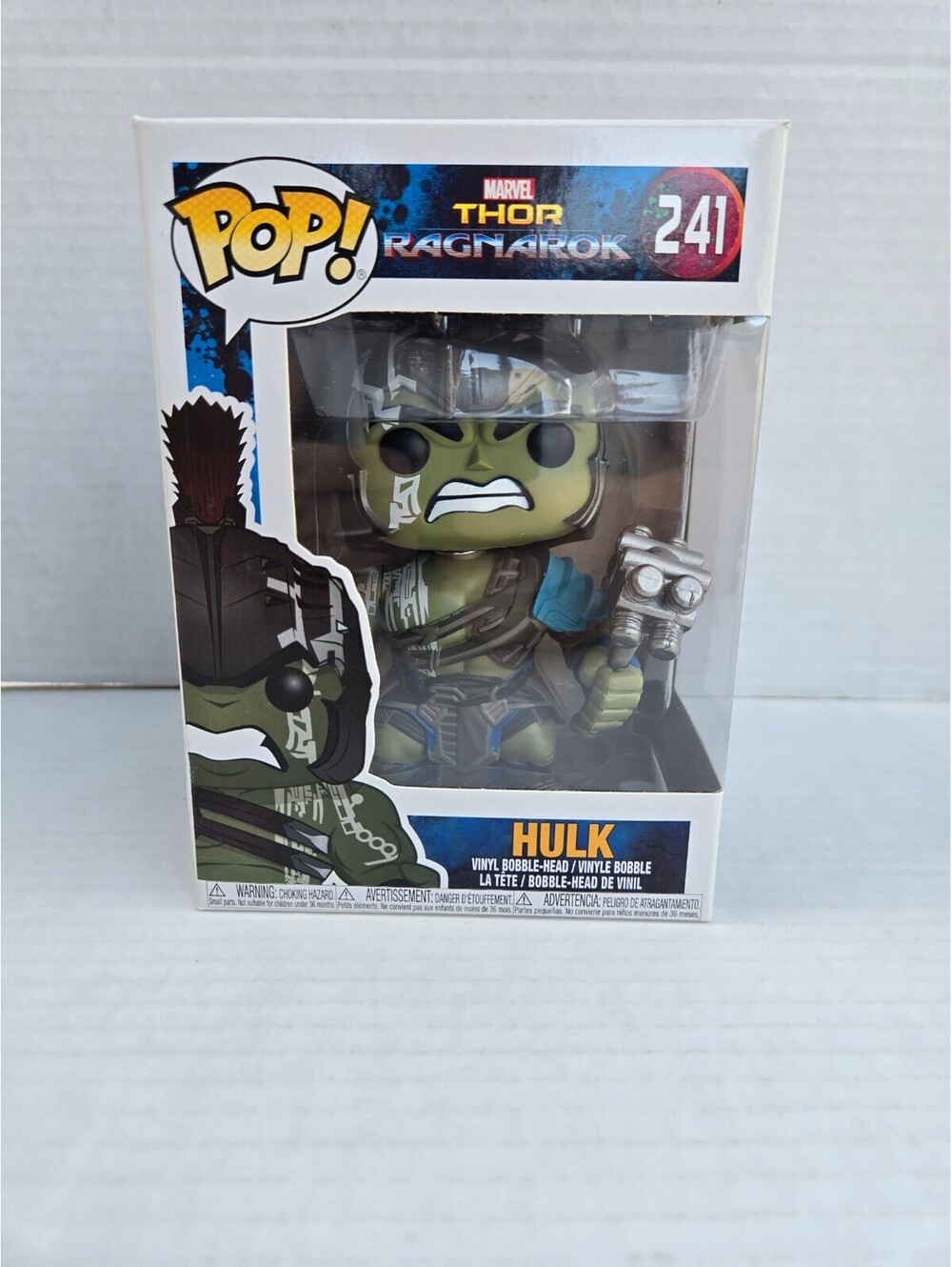 Funko Pop! Marvel Thor Ragnarok Hulk #241 Collectible Bobblehead Figure - Very G